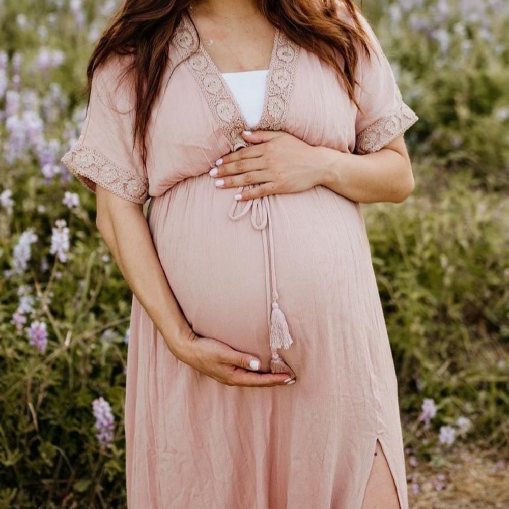 HYFVE Small pink, long boho dress